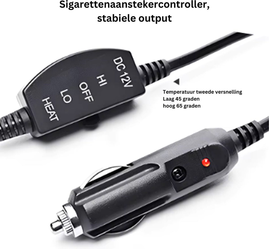 Verwarmde Autostoelhoes 12V Warm in 30 Seconden