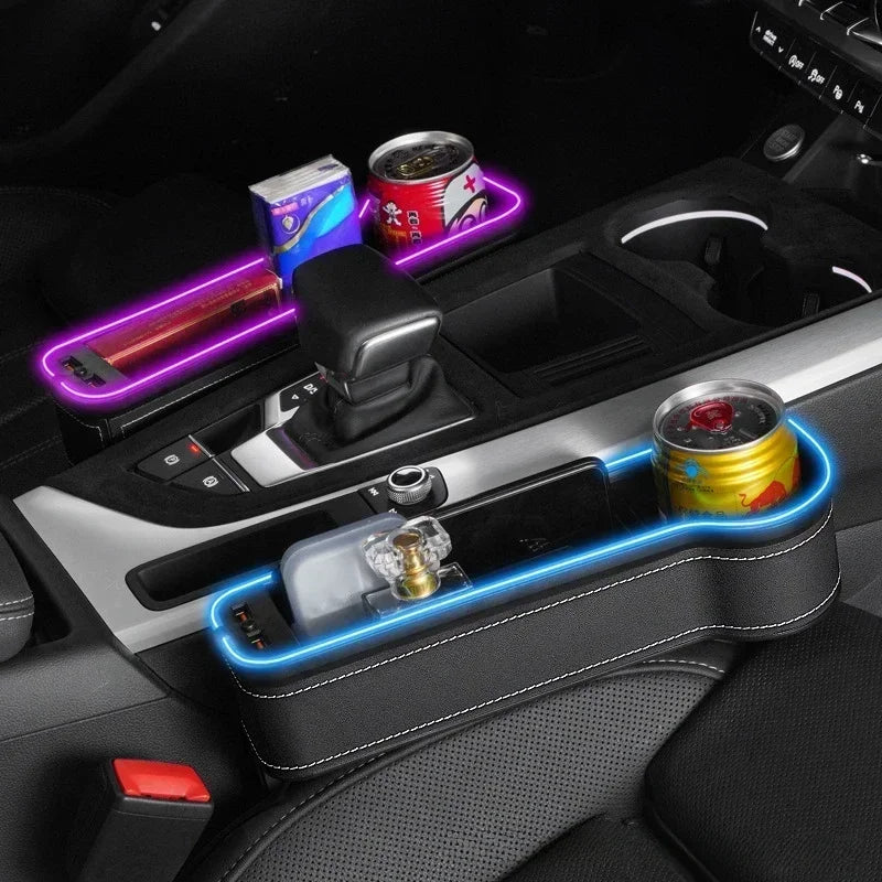 Anti-Verlies Auto Organizer (Met LED & Snellaad-poorten)