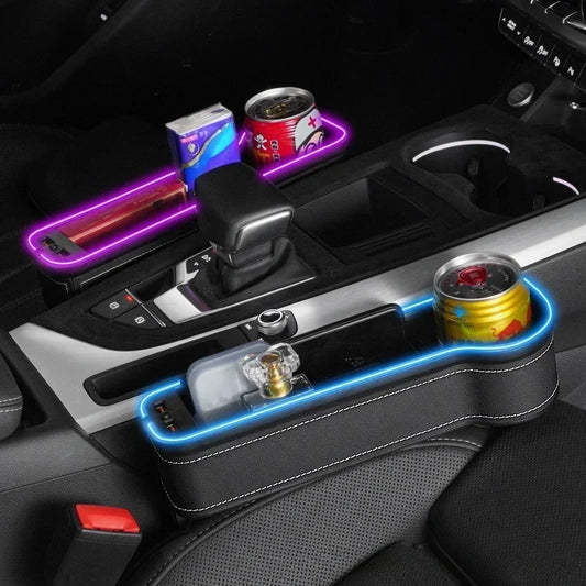Anti-Verlies Auto Organizer (Met LED & Snellaad-poorten)