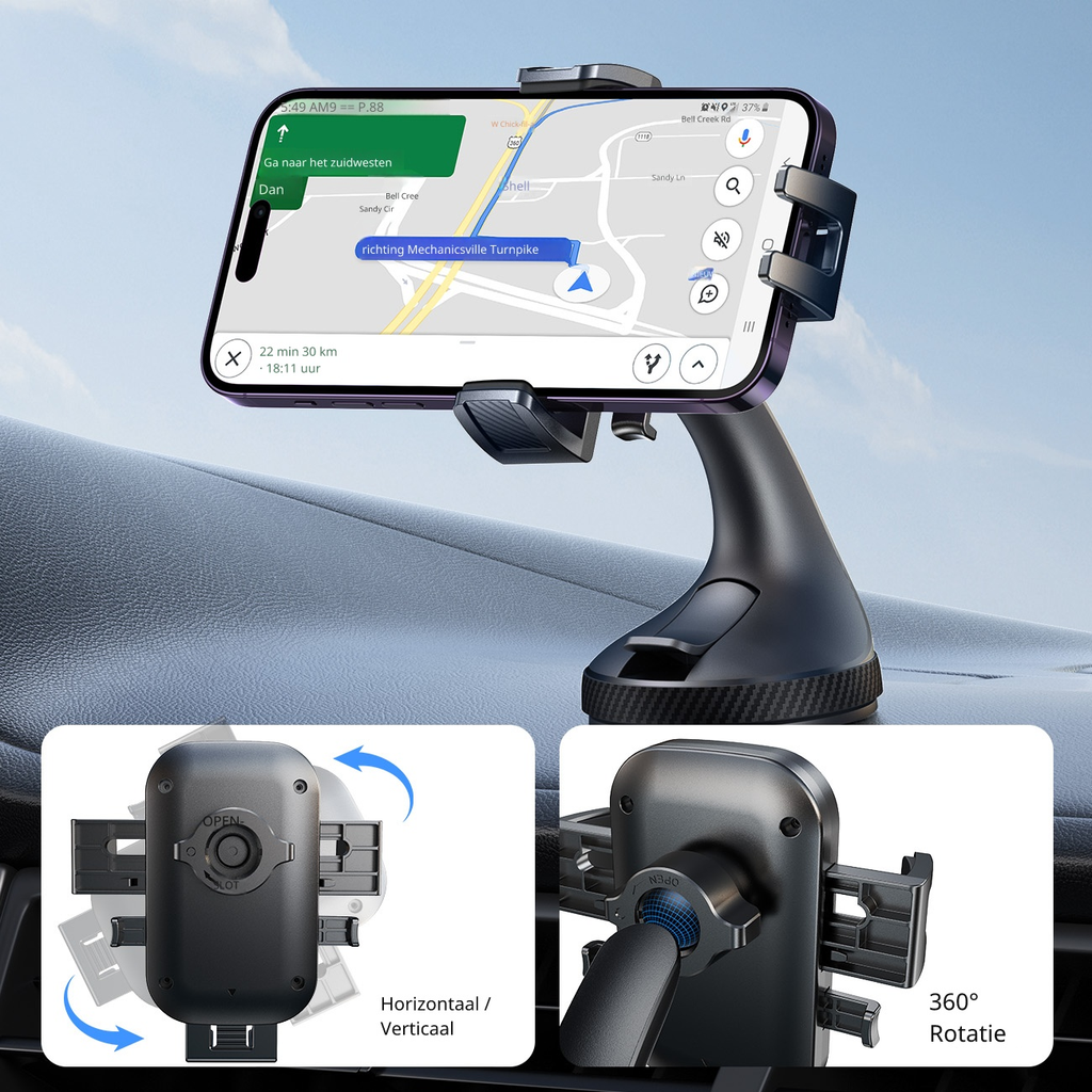 Joyroom Universele Magneet Autohouder - Vacuüm Bevestiging & 360° Draaibaar