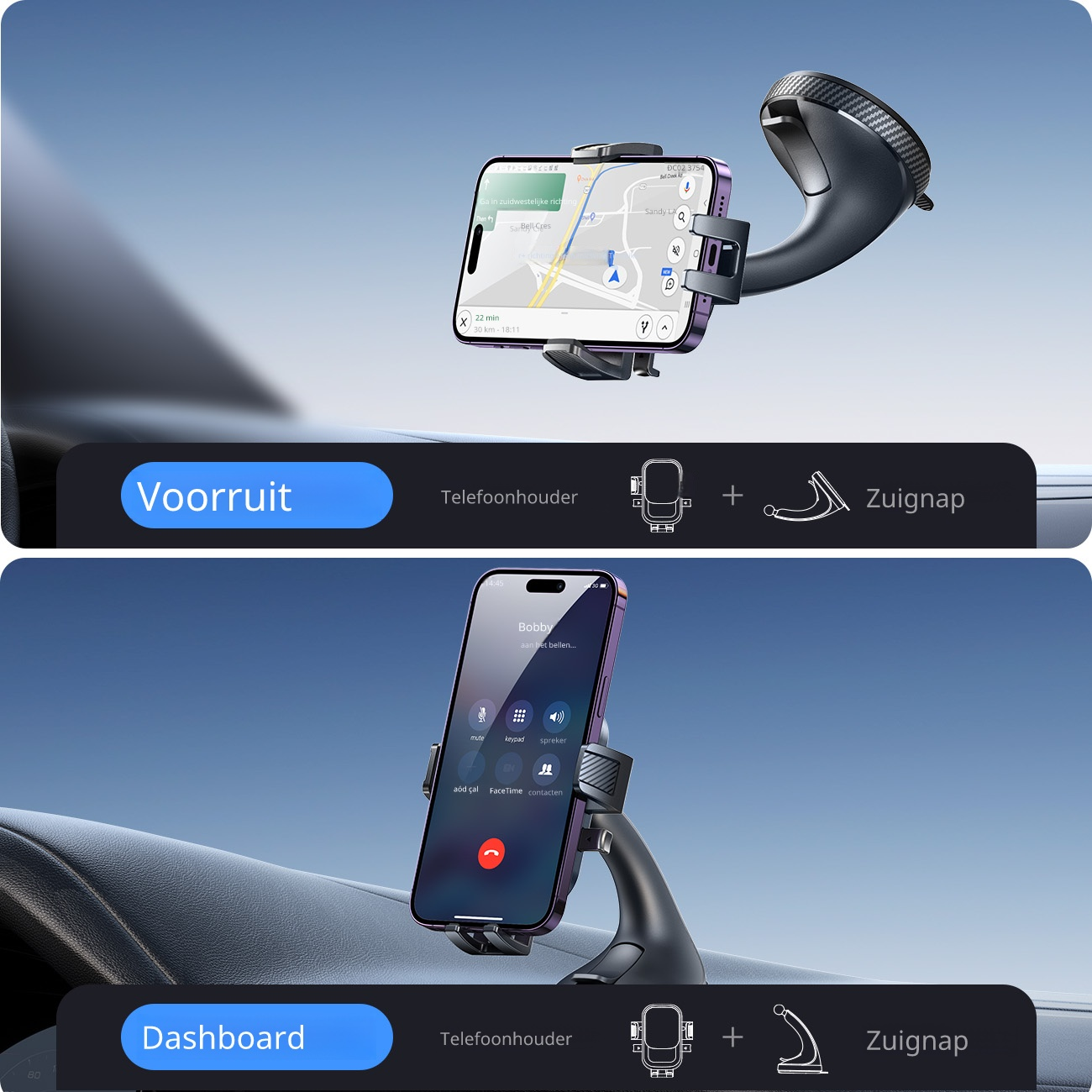 Joyroom Universele Magneet Autohouder - Vacuüm Bevestiging & 360° Draaibaar